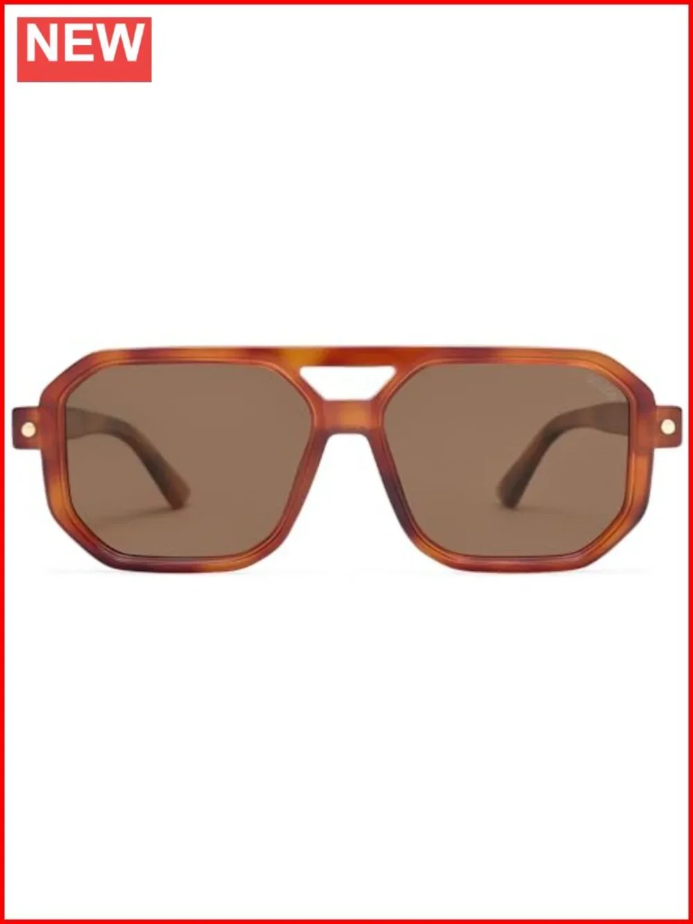 Retro Polarized Square Aviator Sunglasses UV400 Protection
